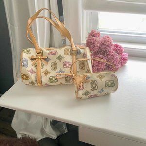 Sharif Beige Logo Bag/Camel trim bag/little bag